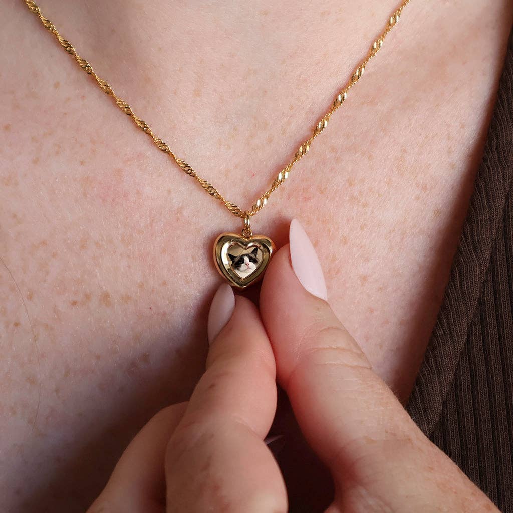 Chunky Heart Photo Frame Charm