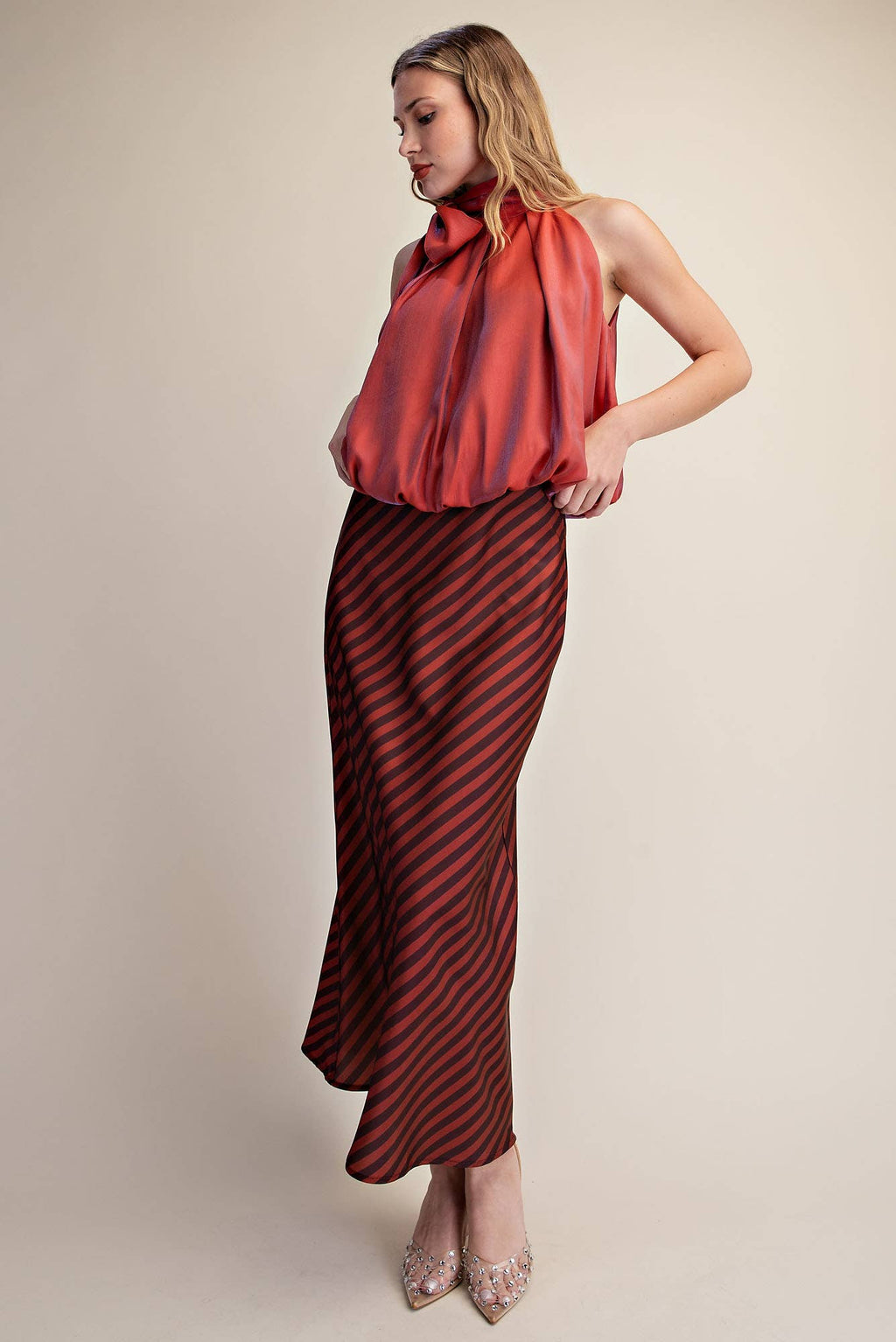The Social Stripe Midi Skirt
