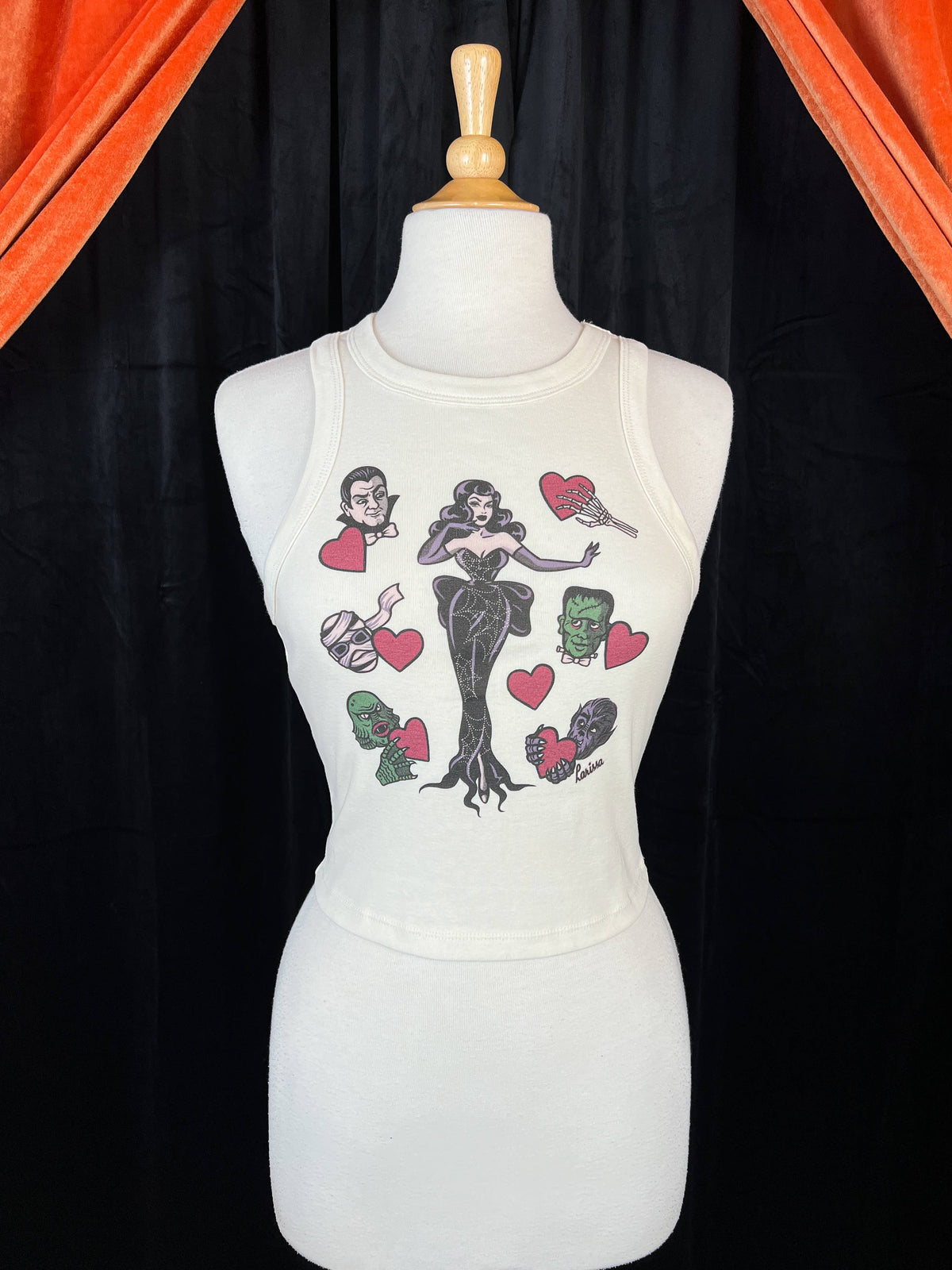 Ghoul's Best Friend Rib Racer Tank in Natural