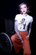 Boo Kitty Fitted Tee in Ivory