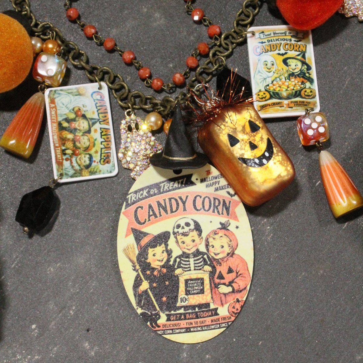 Candy Corn Maker Charm'd Necklace