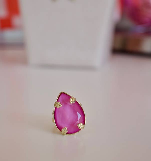 Vixen Adjustable Cocktail Ring in Rose