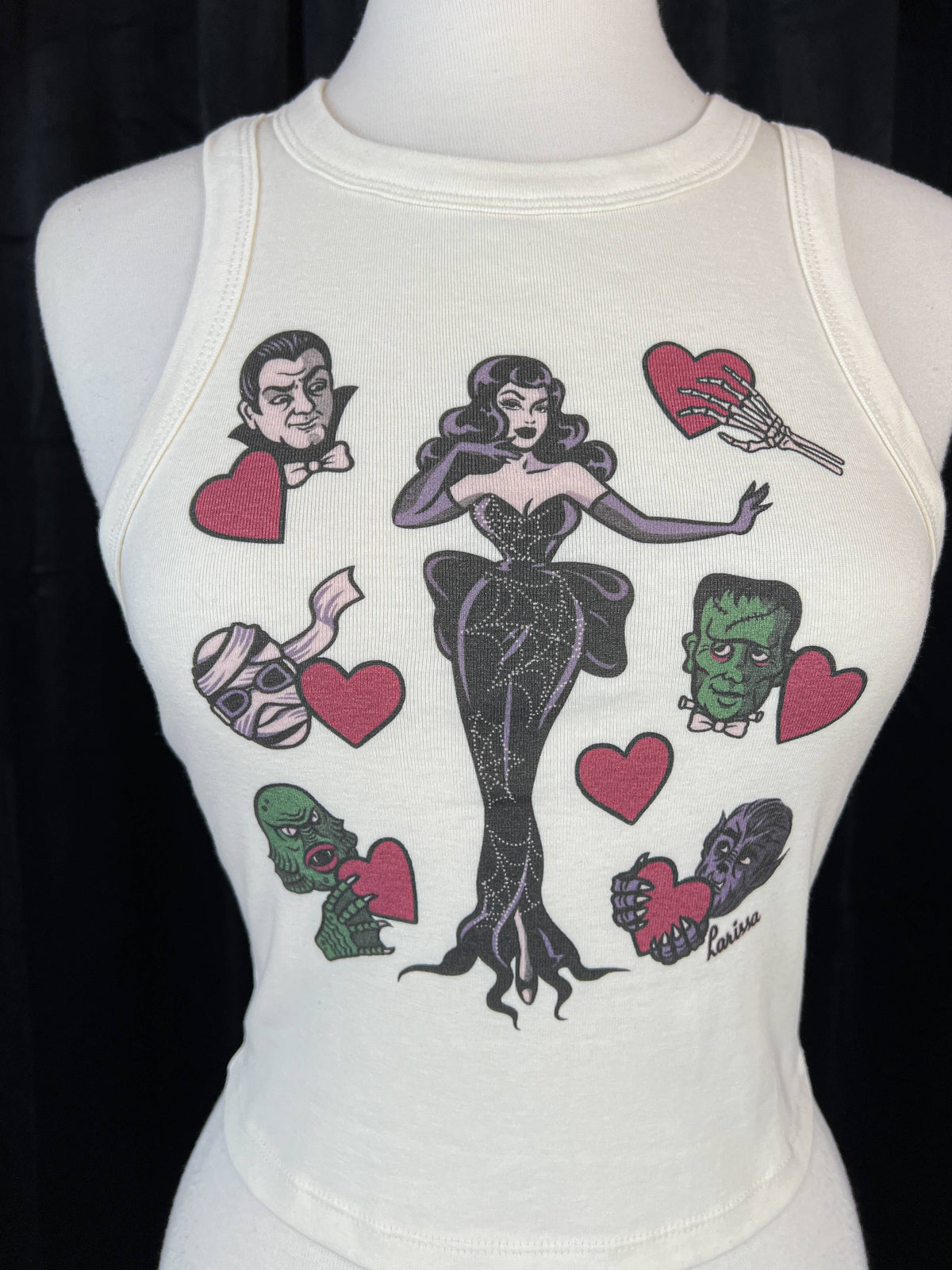 Ghoul's Best Friend Rib Racer Tank in Natural