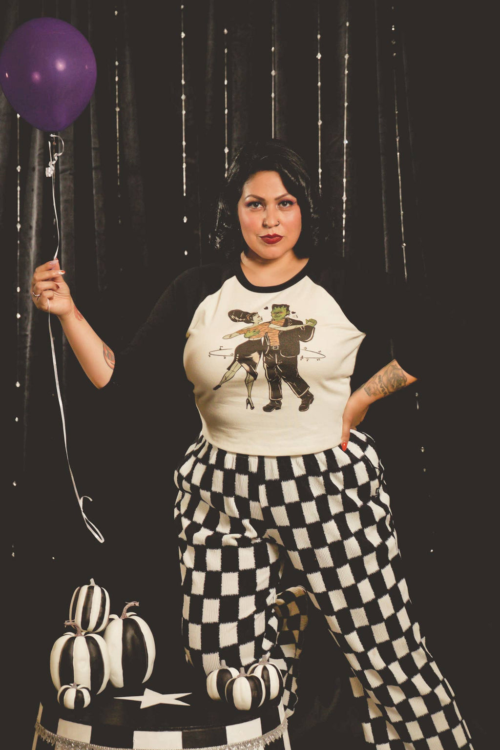 A Waltz with Frankie Cropped Baby 3/4 Raglan tee
