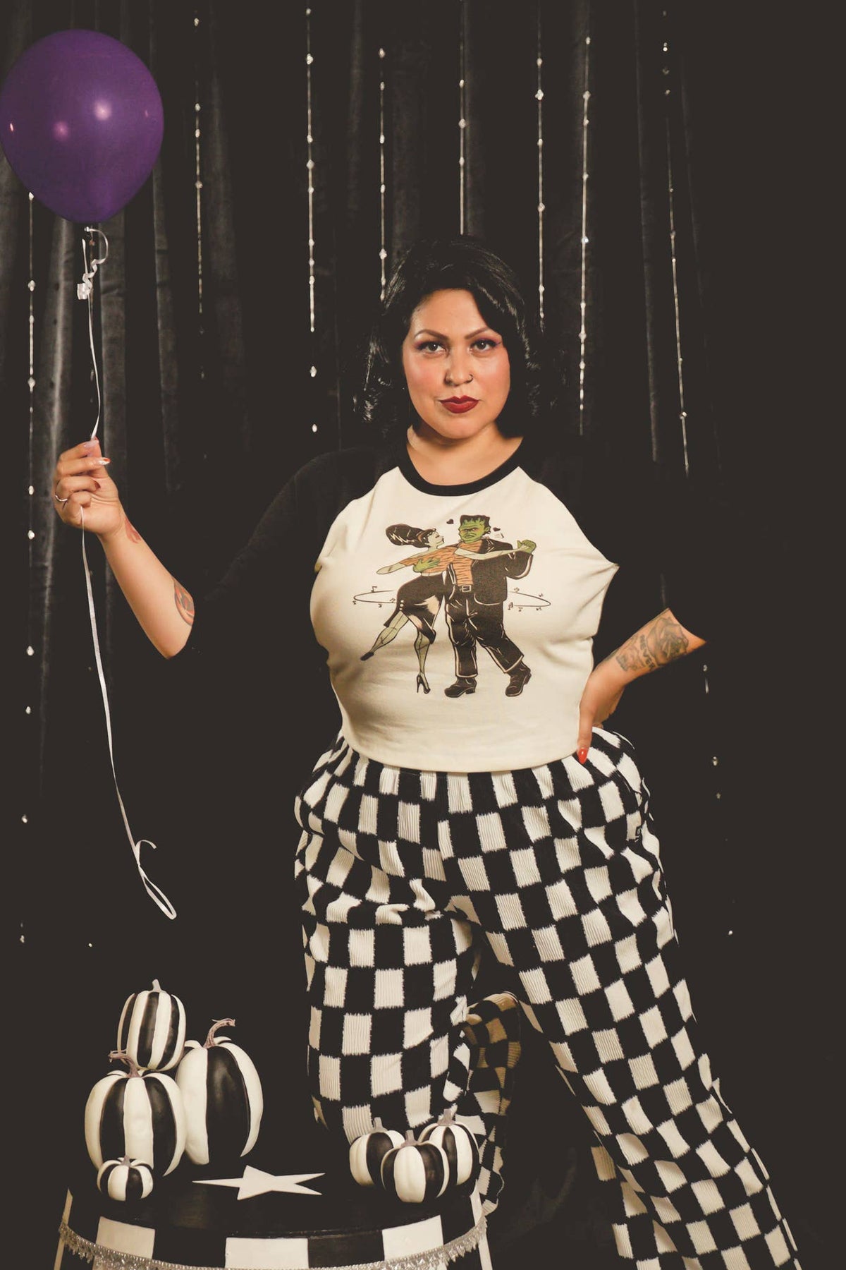 A Waltz with Frankie Cropped Baby 3/4 Raglan tee