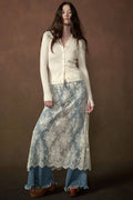 Sheer Luck Lace Midi Skirt