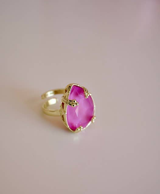 Vixen Adjustable Cocktail Ring in Rose