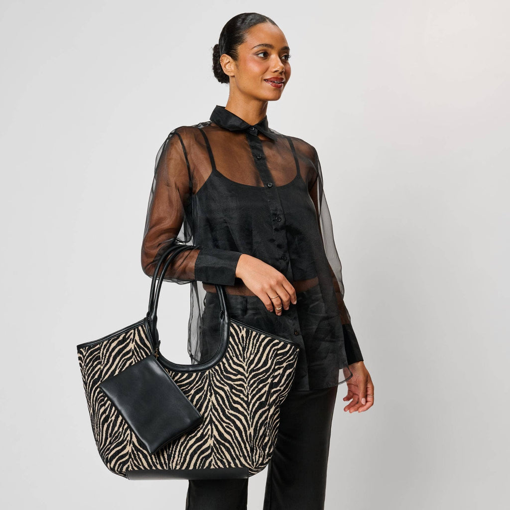 Delilah - Zebra Tote