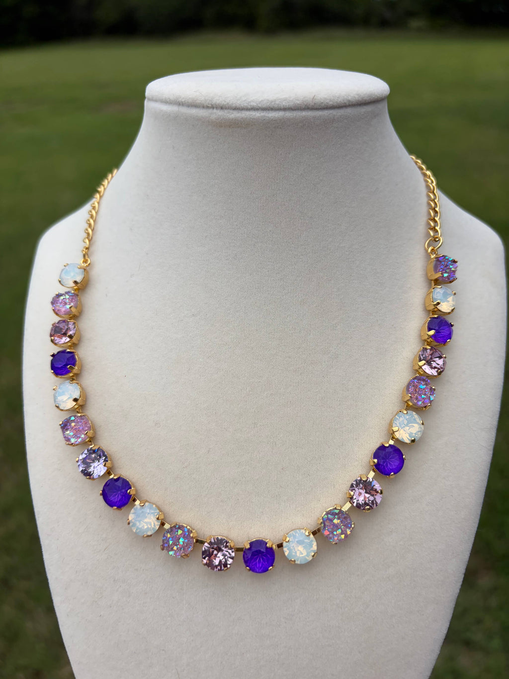 Posh Purple Rhinestone Necklace