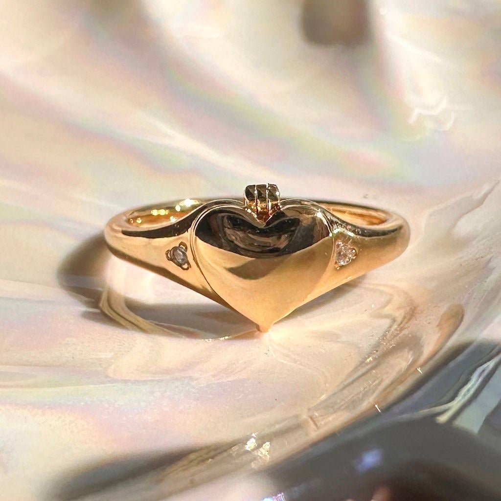 Heart Locket Ring - Size 5