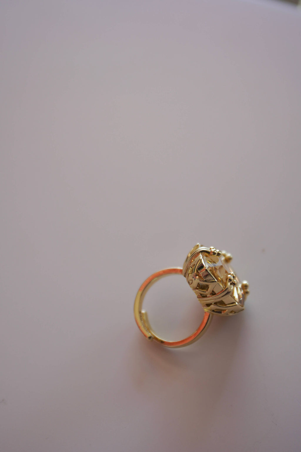 Vixen Adjustable Cocktail Ring in Golden Topaz