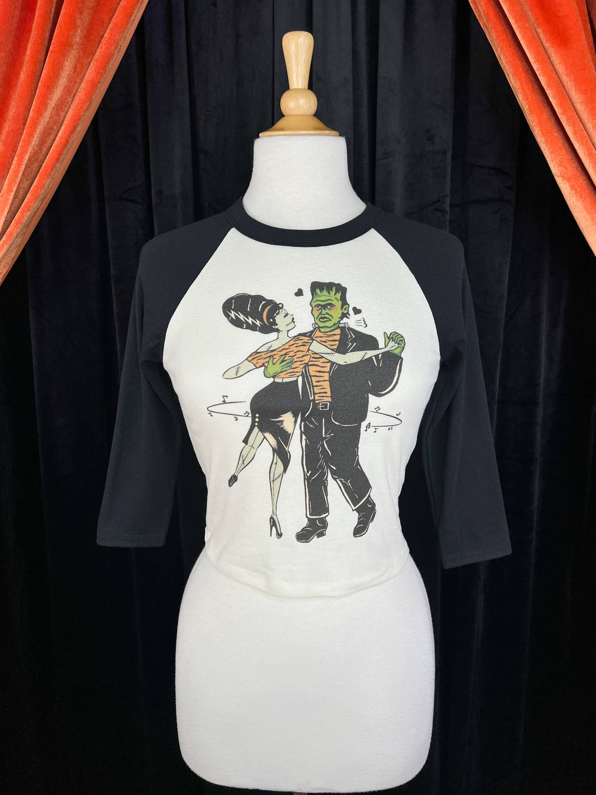 A Waltz with Frankie Cropped Baby 3/4 Raglan tee