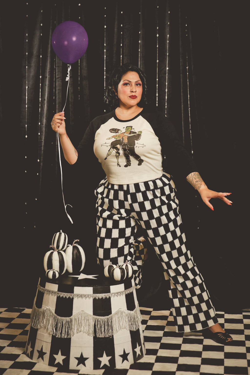 A Waltz with Frankie Cropped Baby 3/4 Raglan tee