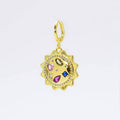 Multi Gem Sun Charm