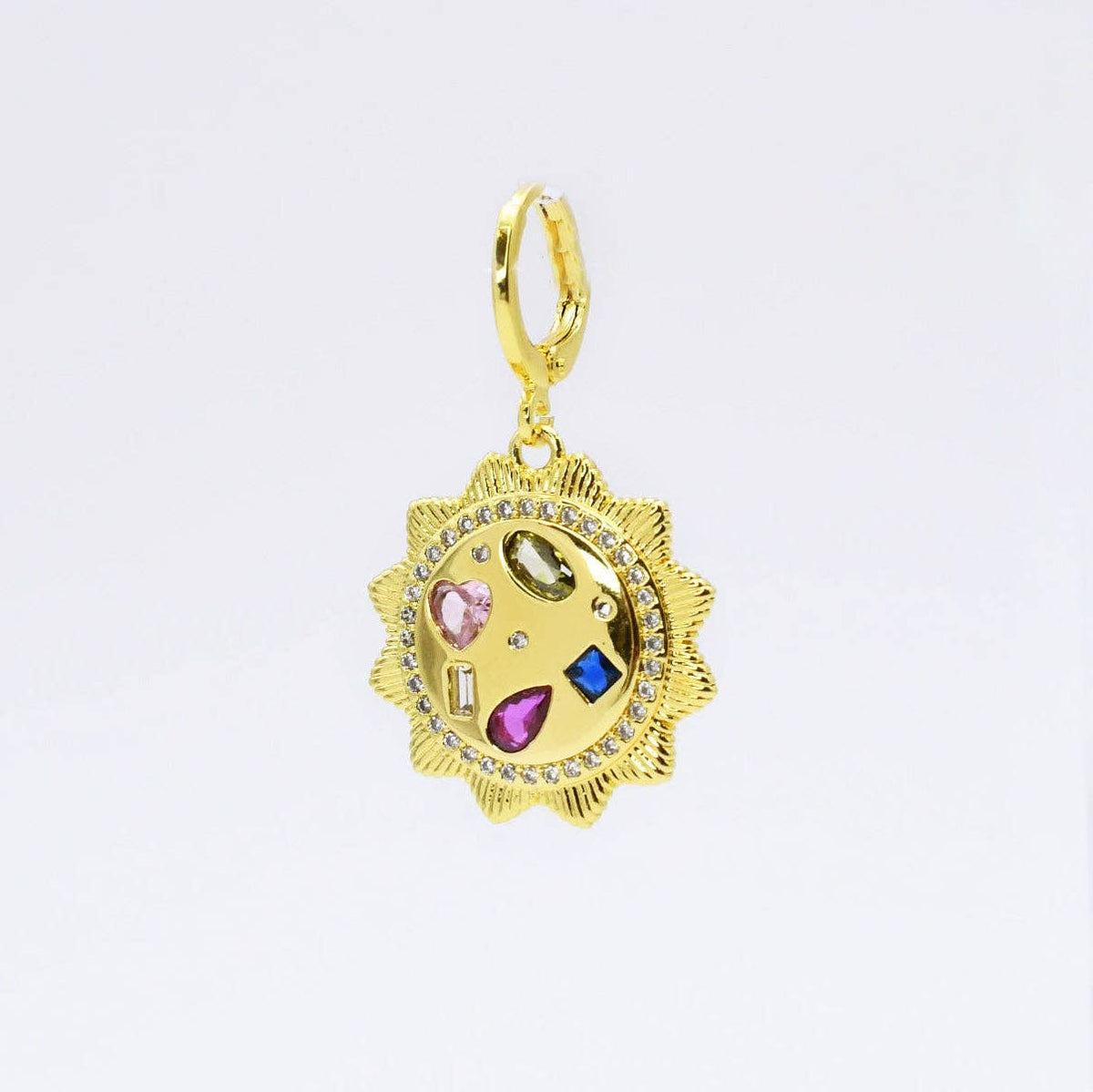 Multi Gem Sun Charm