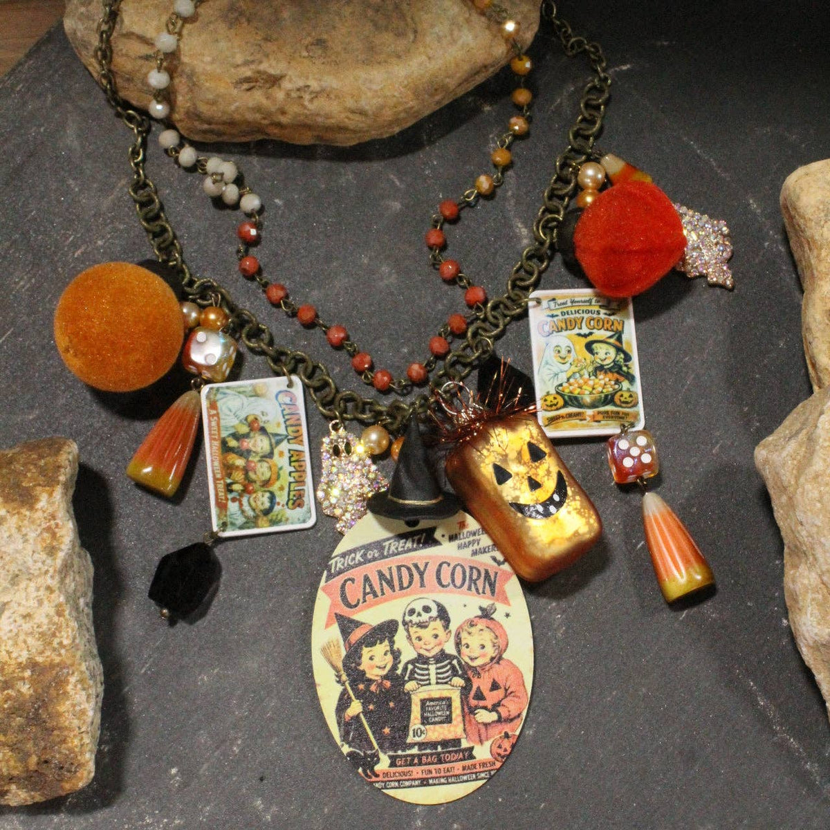 Candy Corn Maker Charm'd Necklace
