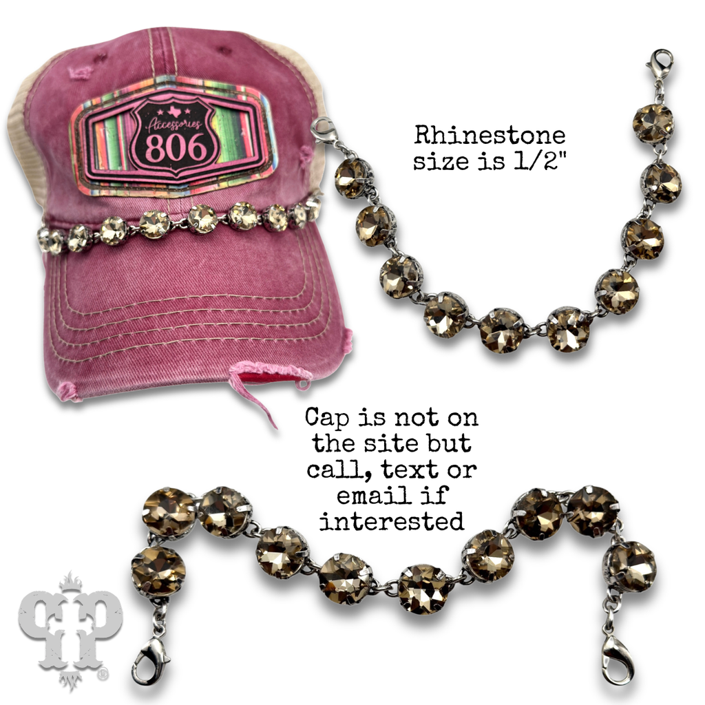 Small rhinestone trucker hat chain