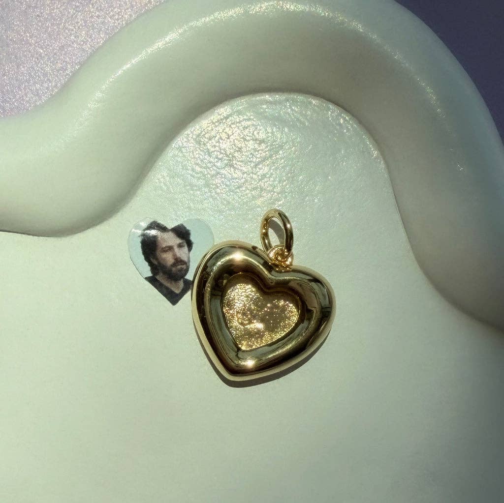 Chunky Heart Photo Frame Charm