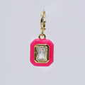 Hot Pink Crystal Pendant Charm