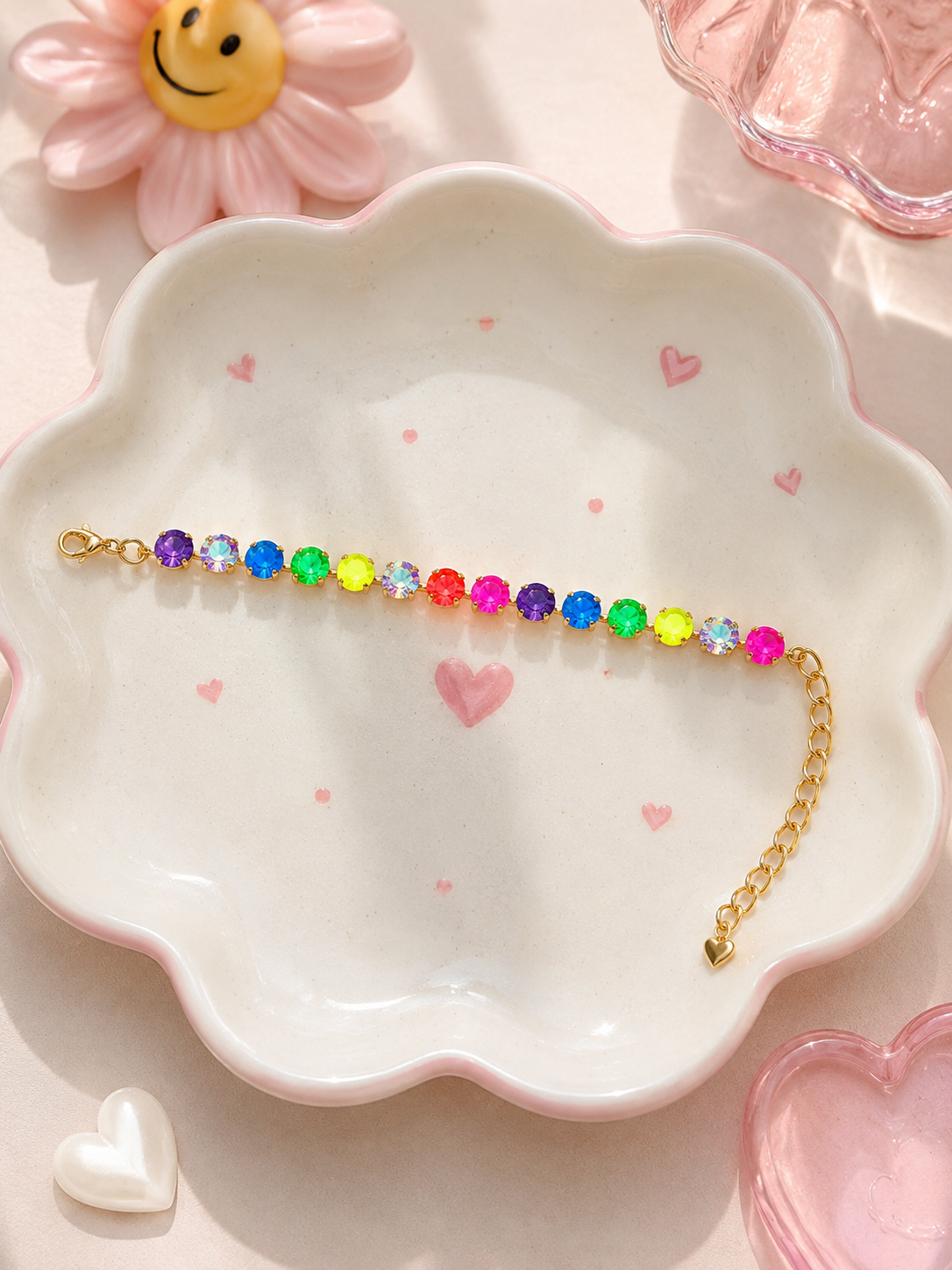 Color Me Happy Rhinestone Bracelet 