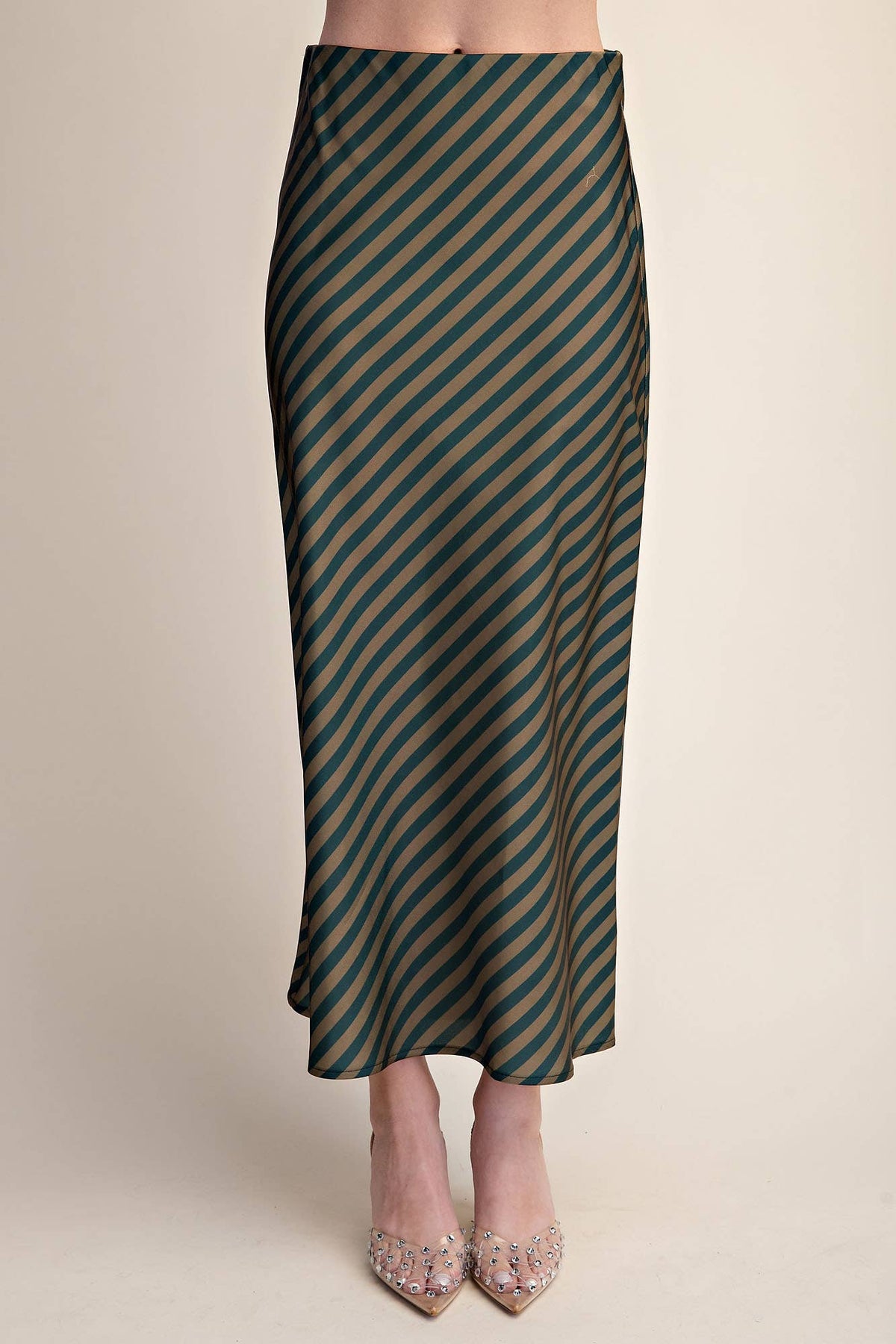 The Social Stripe Midi Skirt