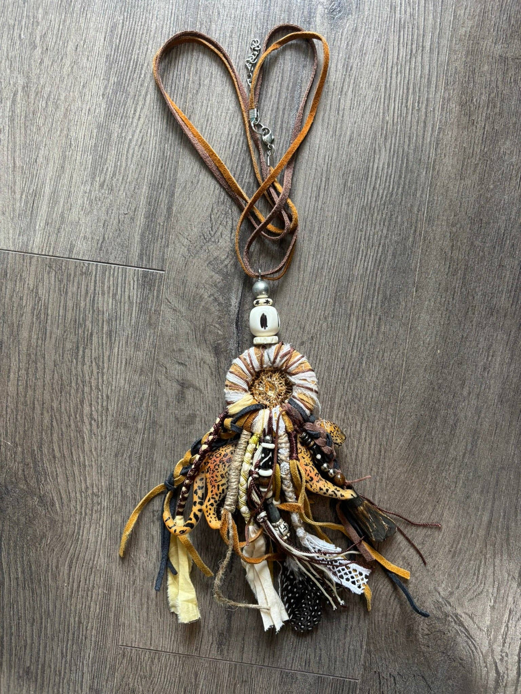 A Rare Bird - Safari Sunburst Leopard Necklace