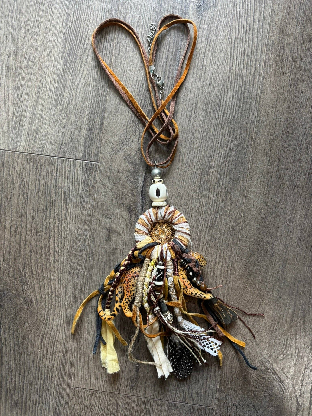 A Rare Bird - Safari Sunburst Leopard Necklace