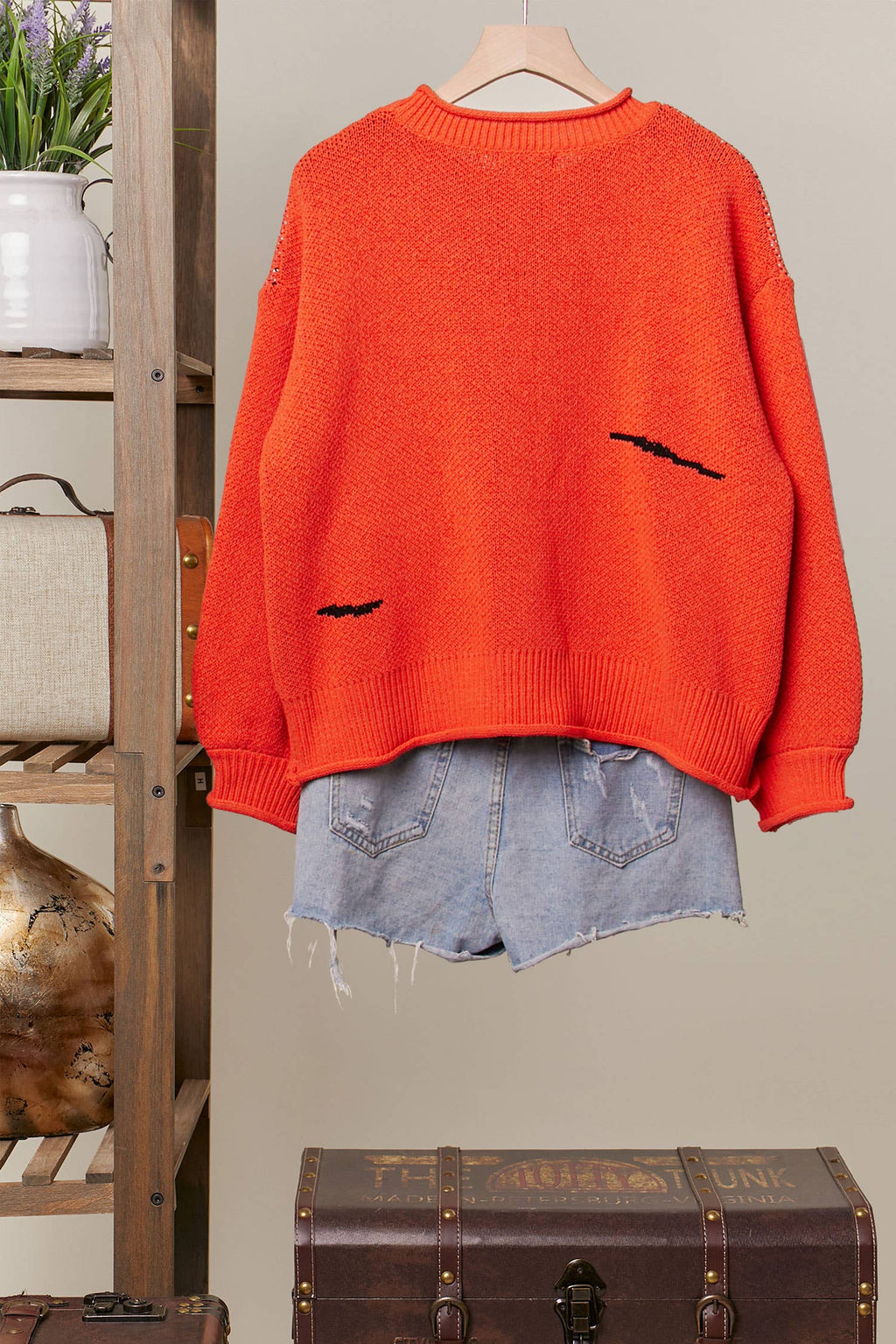 Halloween Ghost Knit Sweater