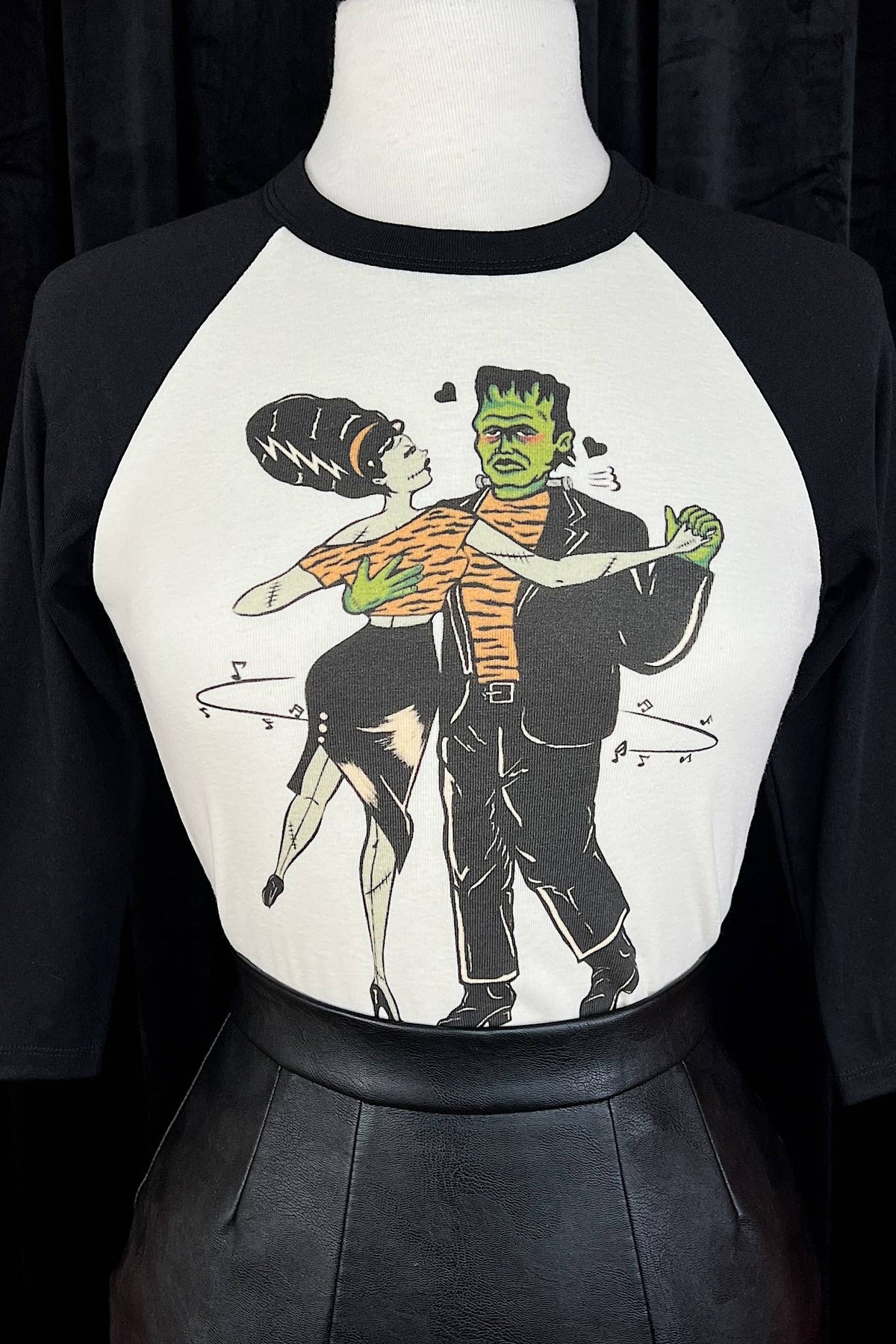 A Waltz with Frankie Cropped Baby 3/4 Raglan tee