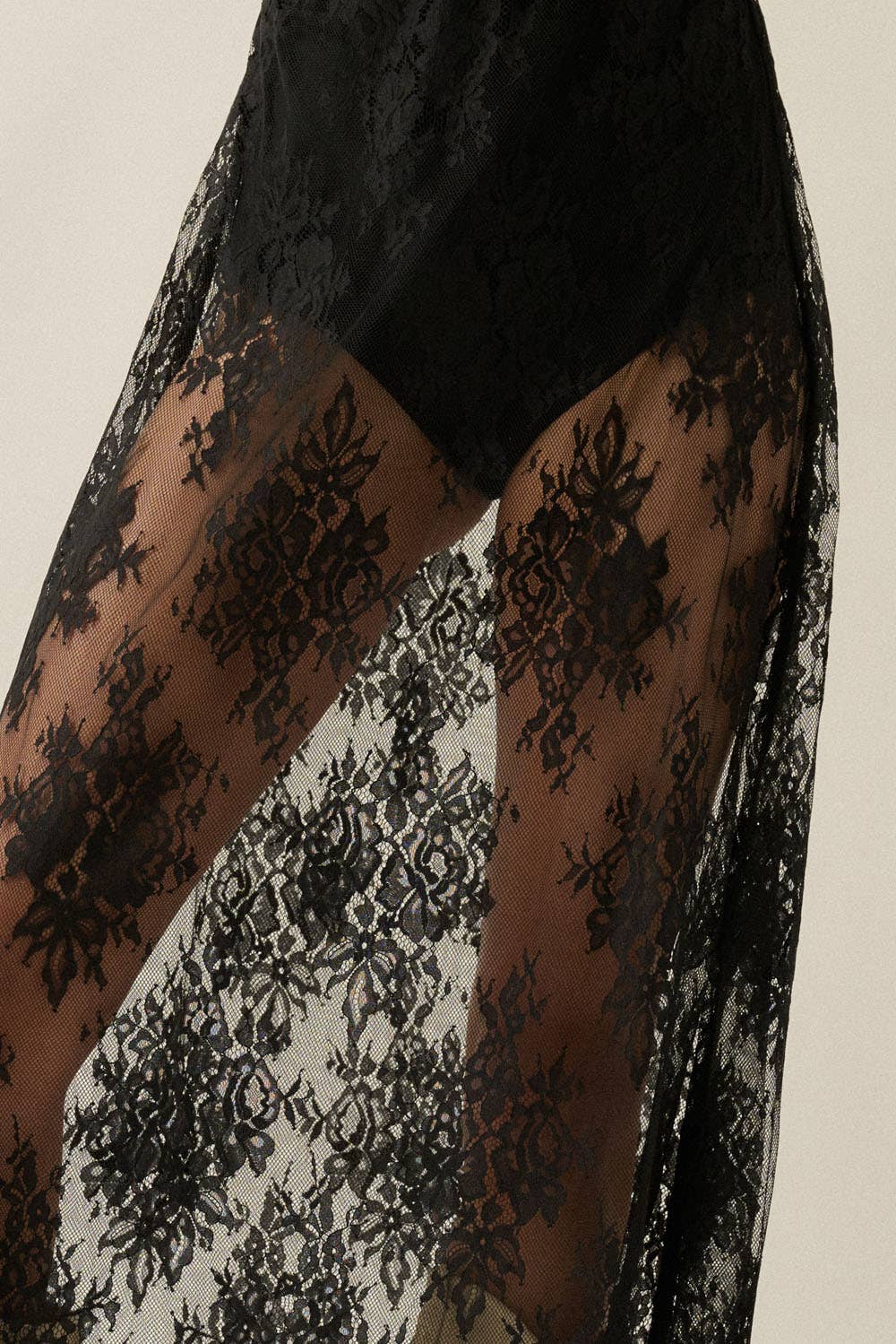 Sheer Luck Lace Midi Skirt