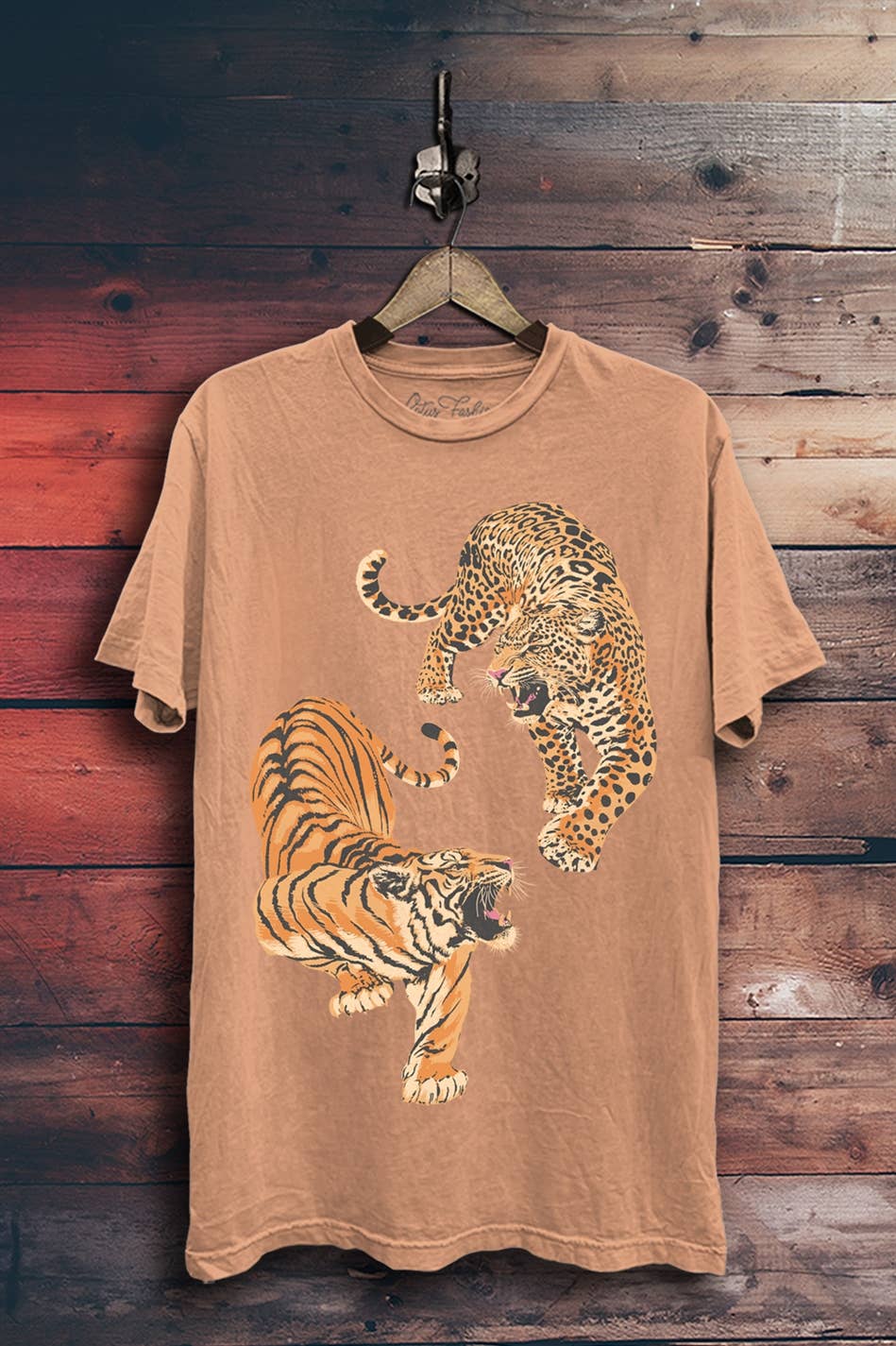Leopard And Tiger Graphic Top