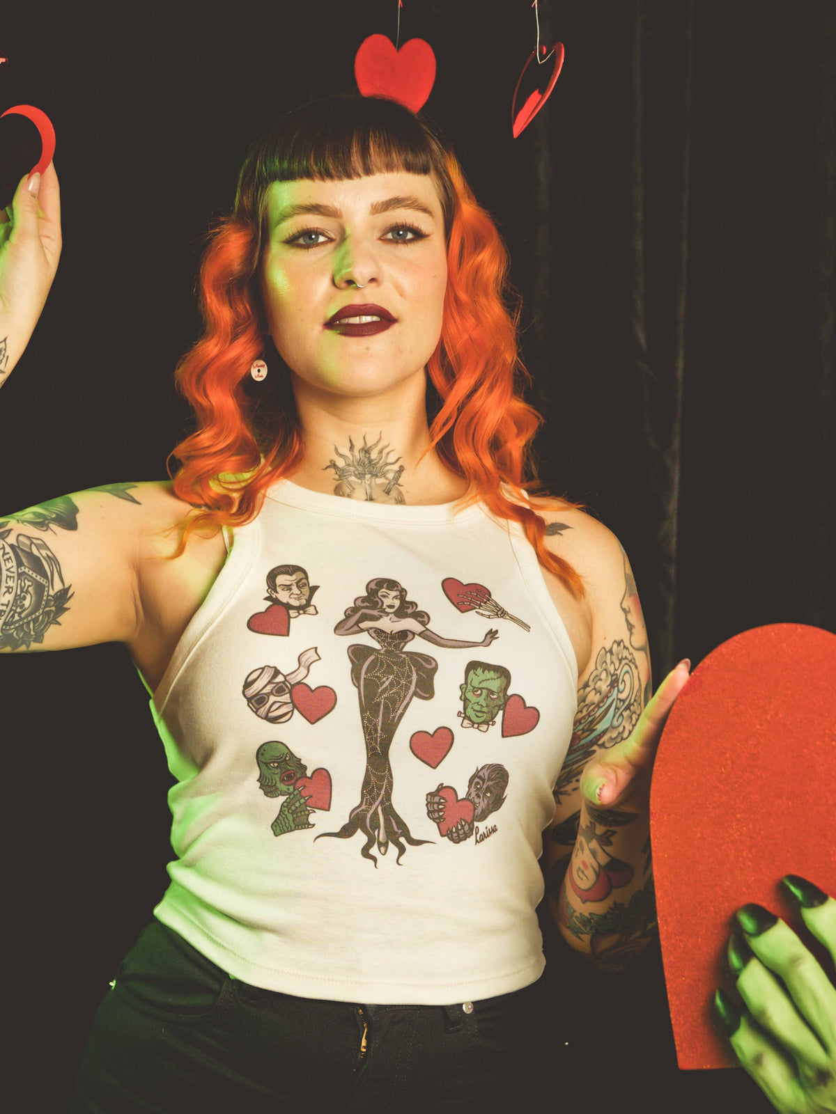 Ghoul's Best Friend Rib Racer Tank in Natural