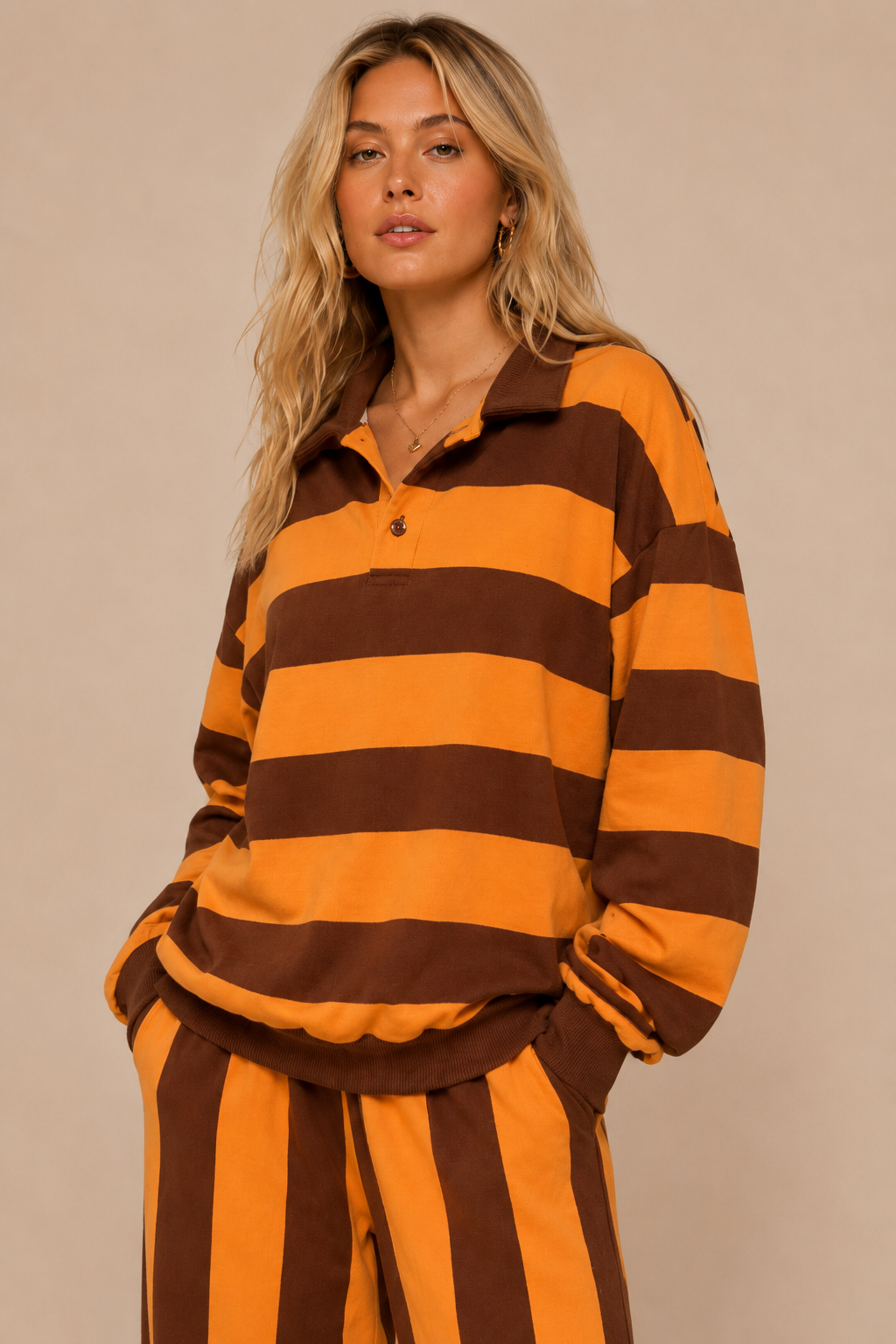 Pumpkin Spice Rugby Pullover