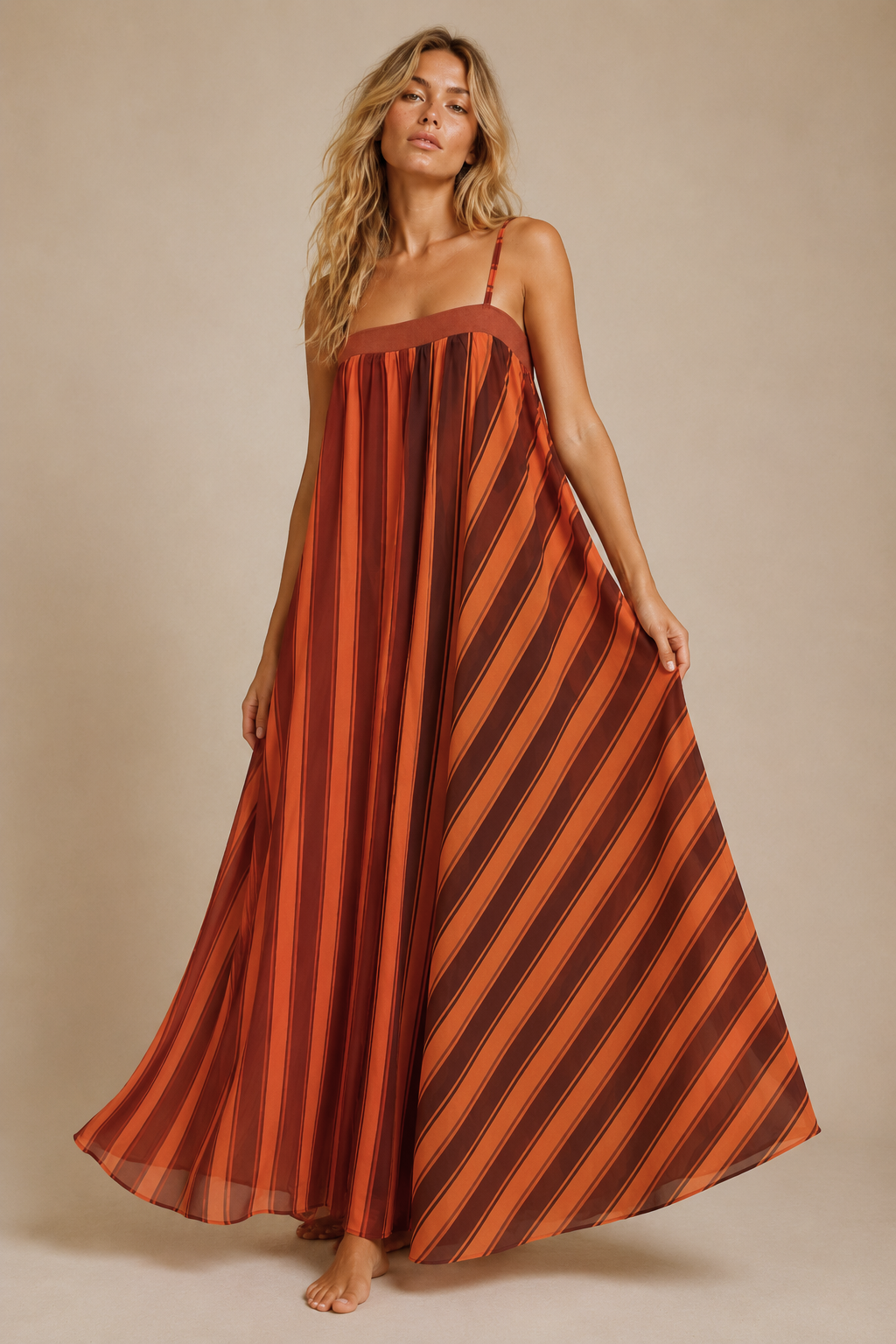 The Harvest Stripe Maxi Dress