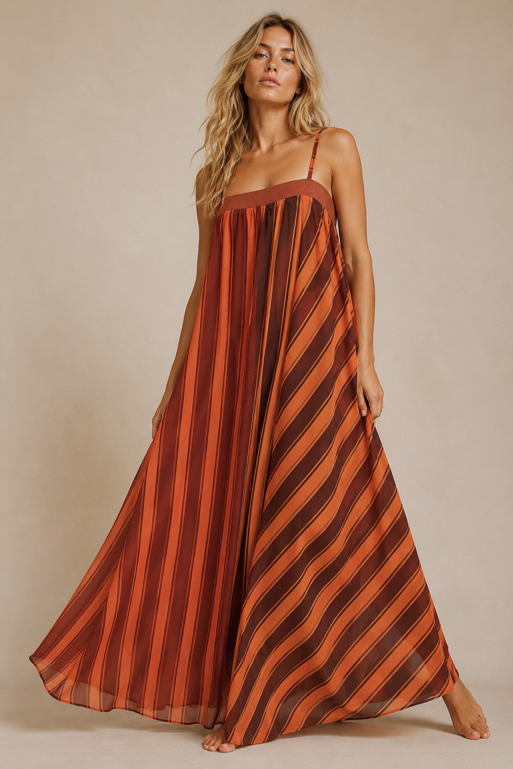 The Harvest Stripe Maxi Dress
