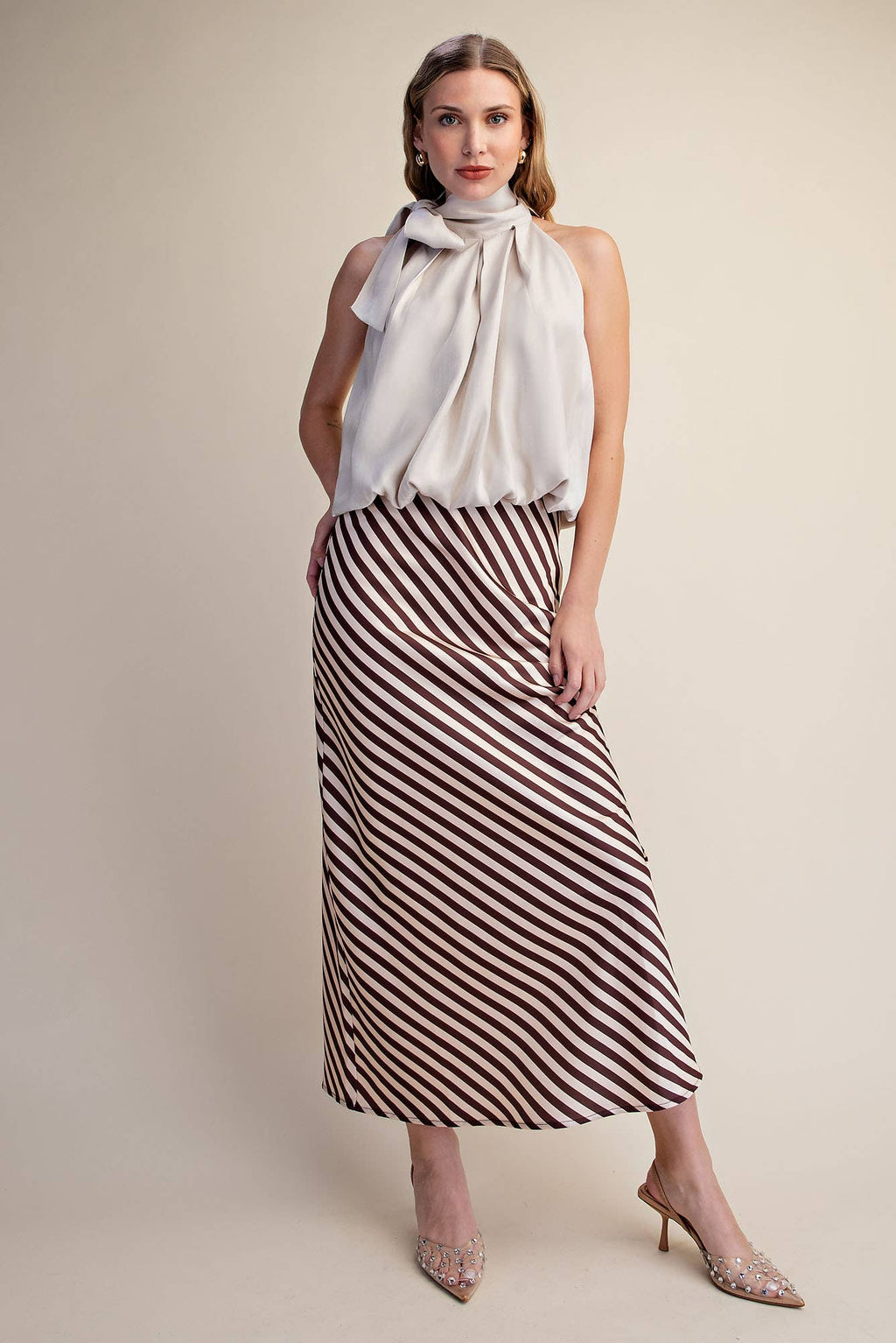 The Social Stripe Midi Skirt