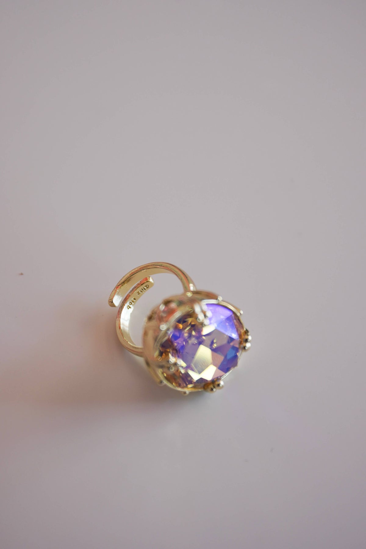 First Lady Adjustable Cocktail Ring in Golden Mirage