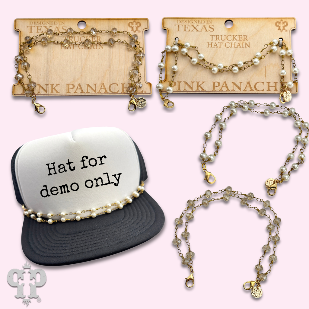 Double linked beads trucker hat chain
