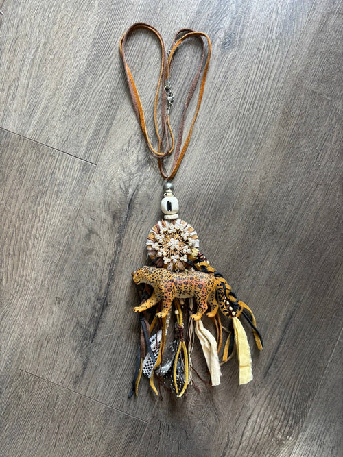 A Rare Bird - Safari Sunburst Leopard Necklace