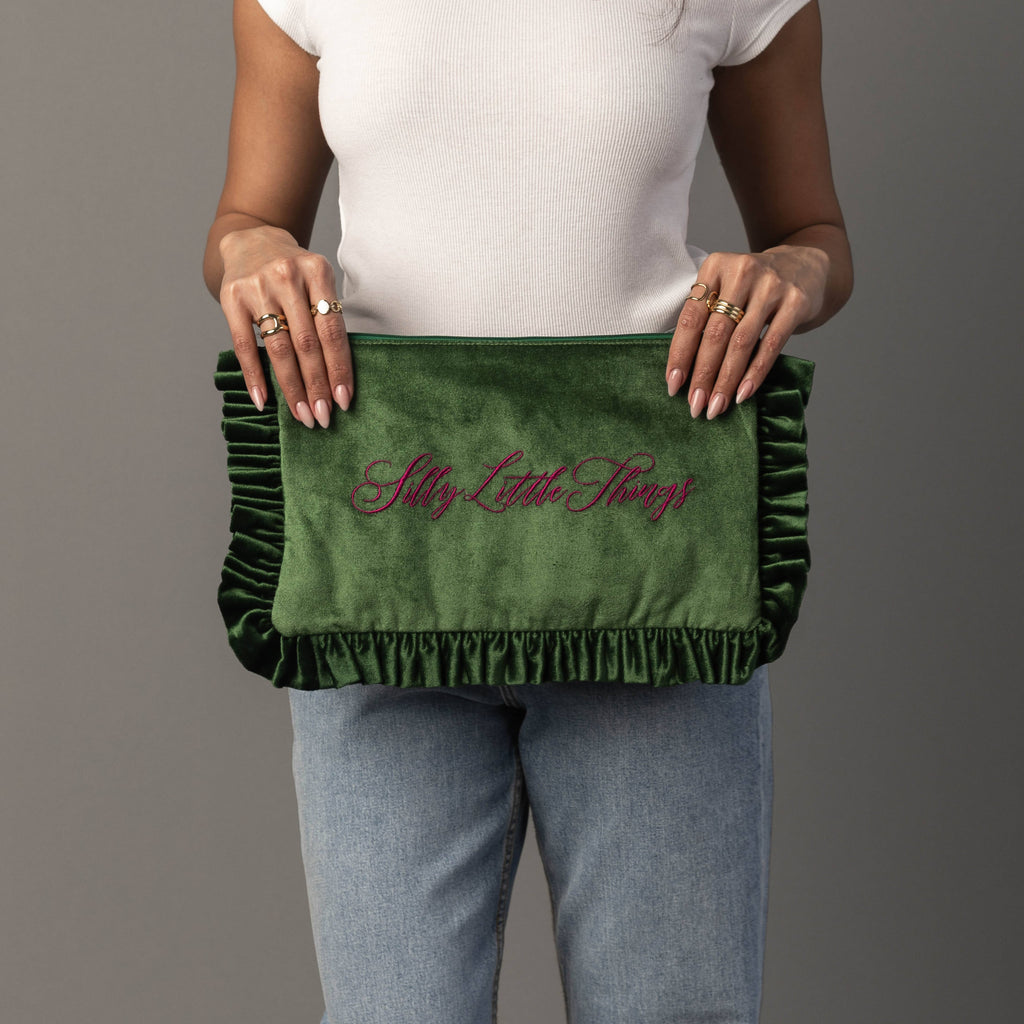 Silly Little Things Ruffle Travel Pouch
