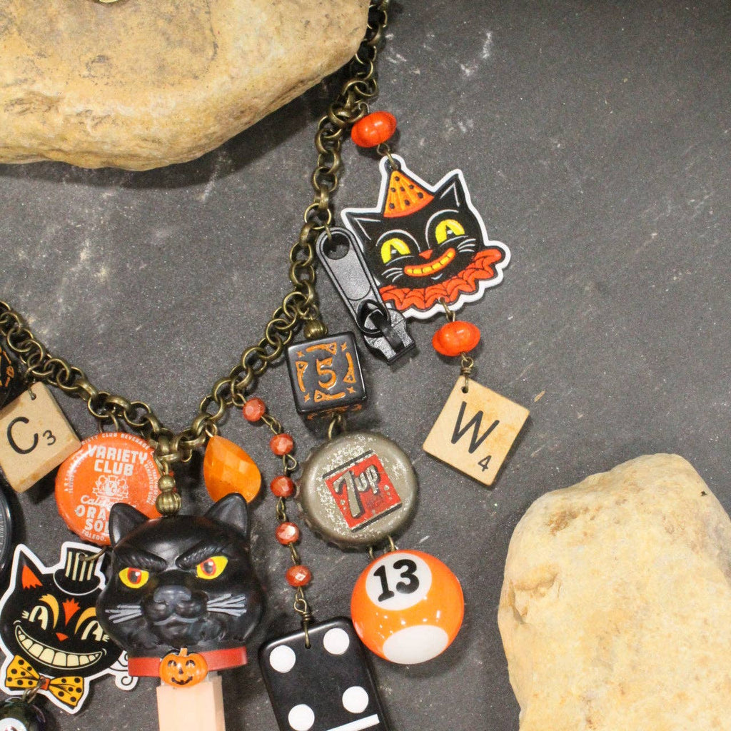 Black Cat Pez Charm'd Necklace
