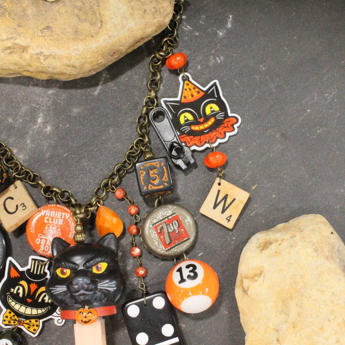 Black Cat Pez Charm'd Necklace