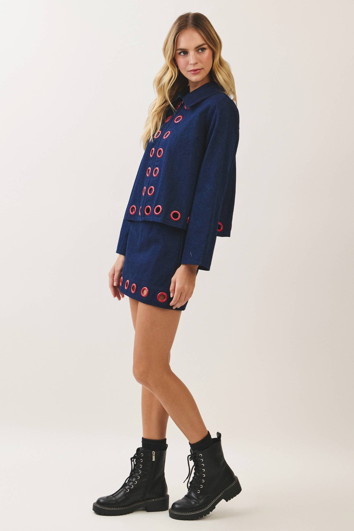 Hole Lotta Denim Mini Skirt