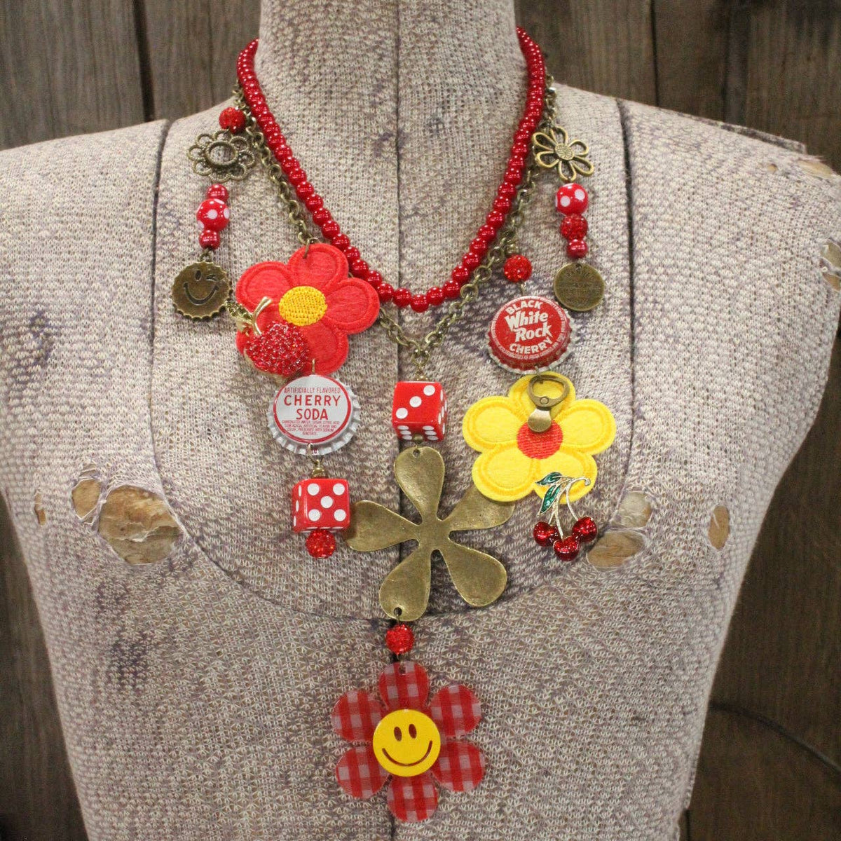 Cheesing With Cherries Charm’d Necklace