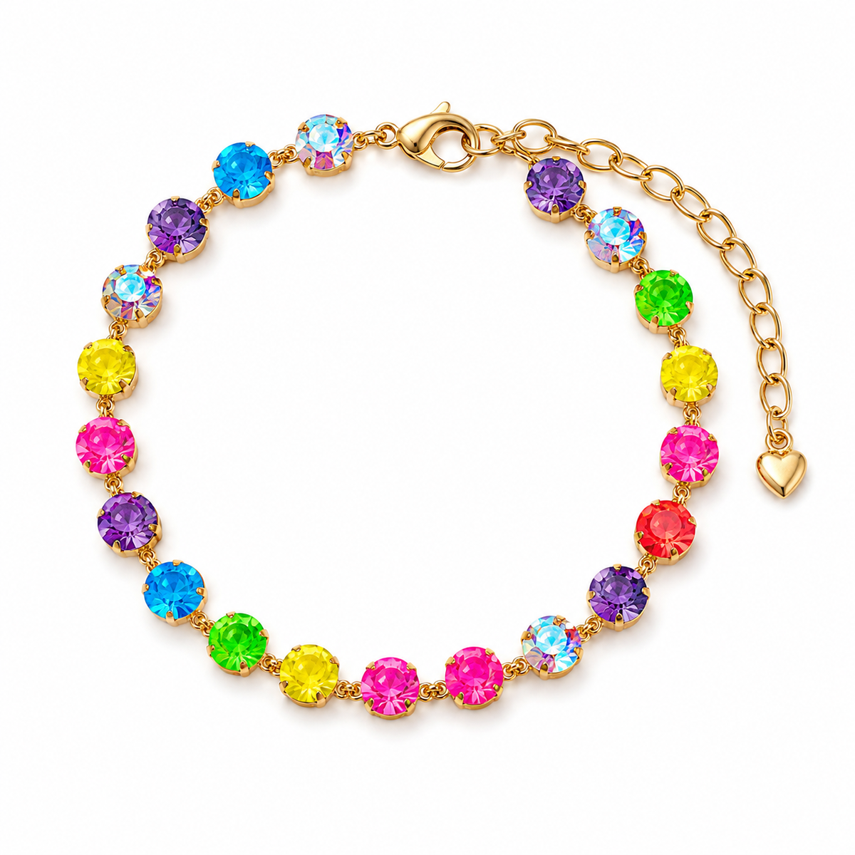 Color Me Happy Rhinestone Bracelet 
