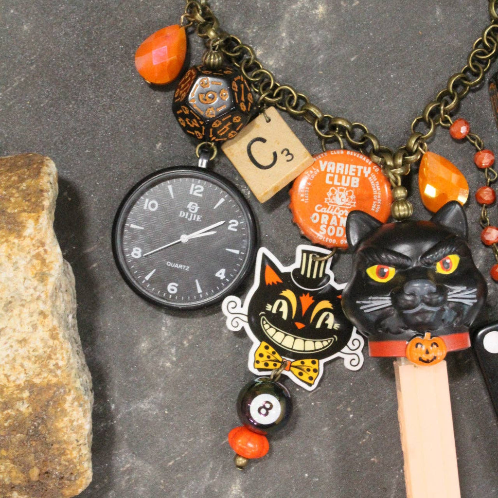 Black Cat Pez Charm'd Necklace