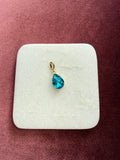 Lagoon Teardrop Crystal Charm - Teal Blue Austrian crystal charm pendant