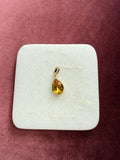 Golden Honey Teardrop Crystal Charm - Amber Gold Austrian crystal charm pendant