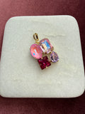 Pink Pop Cluster Crystal Charm