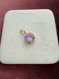 Lilac Opal Round Crystal Charm - Lilac Opal Austrian crystal charm pendant